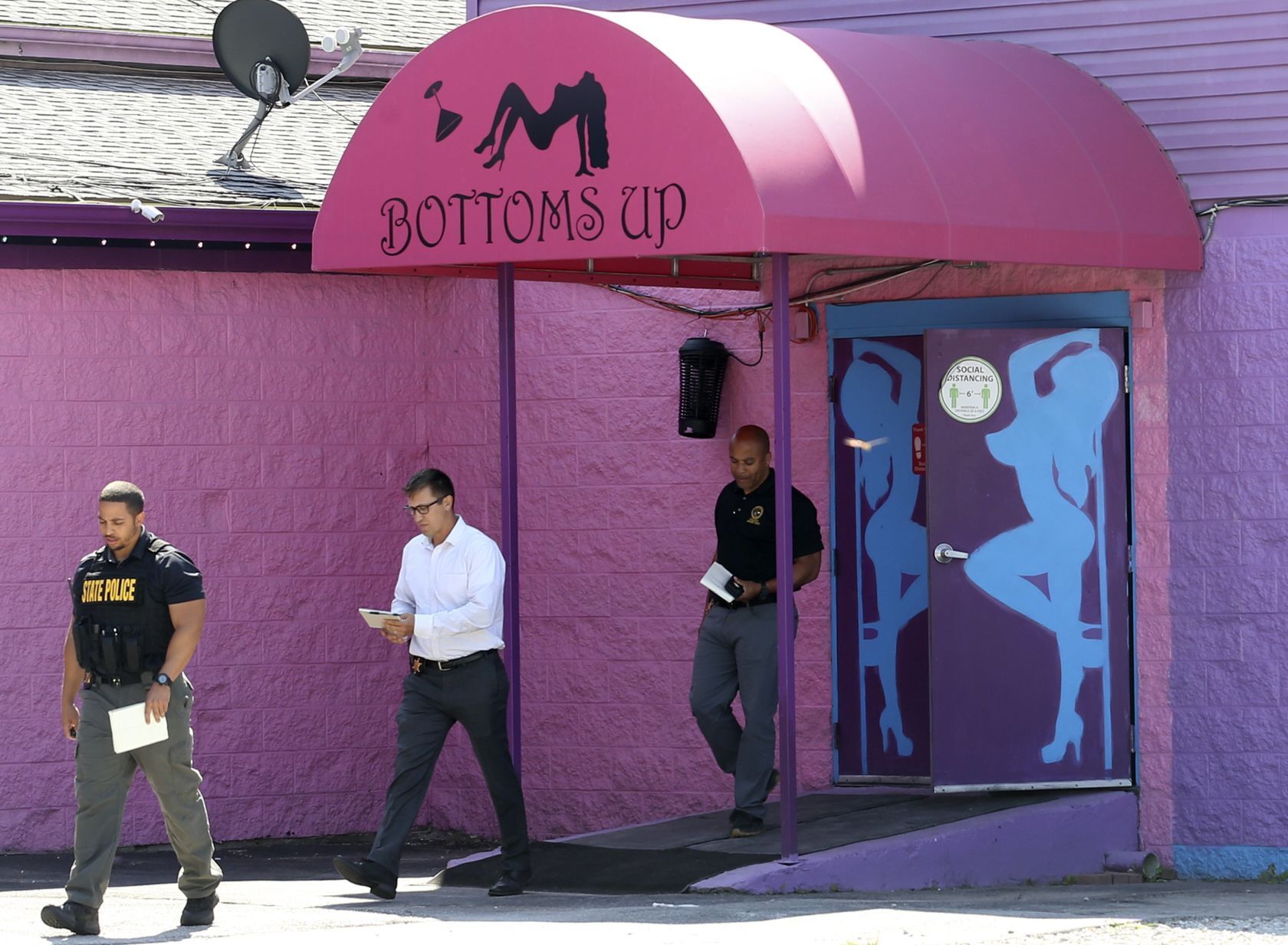 Police on scene at Bottoms Up Club